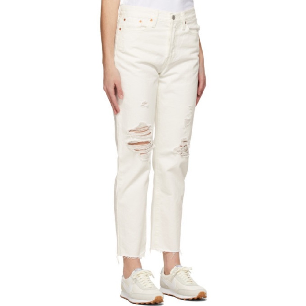 Levi’s Wedgie Straight White Jeans